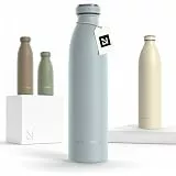 LARS NYSØM Edelstahl Trinkflasche 350ml, 500ml, 750ml, 1L, 1 5 liter | Thermosflasche Kohlensäure geeignet | Auslaufsichere Wasserflasche für Sport, Outdoor (Sky Blue, 750ml)
