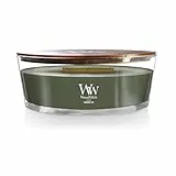 WoodWick Ellipse Duftkerze mit knisterndem Docht | Fraser Fir | bis zu 50 Stunden Brenndauer