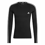 Adidas Herren Techfit 3-Stripes Training Long Sleeve Tee, Black, L