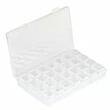 Naler 28-Fächer Plastik Sortierbox Transparent Schachtel Box Plastikschachtel für Aufbewahrung Perlen Nagelart Strassstein Nagelzubehör Tabletten
