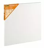 Idena 60032 - Keilrahmen mit Leinwand aus 100% Baumwolle, Grammatur 380 g/m², für Öl- und Acrylfarben, ca. 40 x 40 cm groß, weiß