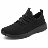 VTASQ Sneaker Herren Laufschuhe Sportschuhe Turnschuhe Running Tennis Schuhe Fitness Jogging Walkingschuhe Fashion Leichtgewichts Atmungsaktiv Walkingschuhe Outdoor Schwarz EU43