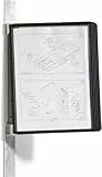 Durable Sichttafelwandhalter (Vario Magnet Wall 5, mit 5 Sichttafeln A4) schwarz, 591401