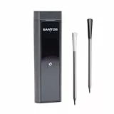 SANTOS Bluetooth Grillthermometer PRO – Kabellos & App-gesteuert – 2 Fühler – 100 m Reichweite – Bis 300 °C – Magnetisch – iOS/Android-kompatibel