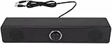Kryolithm PC Lautsprecher Soundbar, 3.5 mm Schnittstelle, 2.0 USB 3W*2 Verdrahtet Computer & Lautstärkeregler, Stereo Gaming Speaker für PC, Laptop, Monitor, Tablet & Fernseher, Desktop PC Soundbar