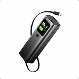 sharge Retractable 165 Powerbank, 165W Ausgang 20000mAh Tragbares Ladegerät mit integriertem ausziehbarem Kabel, TFT Smart Display und 3 Ports für iPhone 17/16/15/14, Galaxy, MacBook