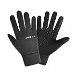 ZPGVWXKO Warme Herren Winterhandschuhe mit Touchscreen Funktion, Thermohandschuhe Zum Laufen, Motorradfahren, Angeln Und Radfahren, Schwarzer Vollfinger, M