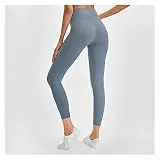 YGLONG Yoga Hose Frauen Yoga Leggings Keine Vordere Naht Butterfrau Weiche Workout Leggins Hose für Turnhalle Sport Fitness Leggings Damen Sport (Color : Blue, Size : L)