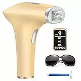 TIIMAGIC IPL Geräte Haarentfernung Laser mit 9 Energiestufen und 3 Funktionen HR/SC/RA, 999.900 Lichtimpulse Schmerzfreie Haarentfernung Laser für Frauen, Gesicht, Achseln, Beine, Körper Sandig