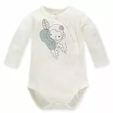 Pinokio Baby - Jungen Bodysuits met Lange mouwen en knoopsluiting Underwear, Ecru Monkey, 50 EU