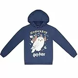 Harry Potter Kapuzenpullover Kinder Mädchen Jungen Hoodie Teenager Hedwick Sweatshirt Pullover Gr. 116 bis Gr. 176 Offiziell Merchandise (DE/NL/SE/PL, Numerisch, 152, Regular, Dunkelblau)