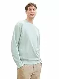 TOM TAILOR Denim Herren Basic Crewneck Sweatshirt, sea foam, S