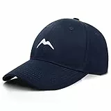 Momoshe Baseball Cap Herren Kappe Damen Sommer Basecap Baumwoll Kappen Dunkelblau Verstellbar Frauen Atmungsaktiv Polo Golf Cap Männer Running Bergspitzen Stickerei