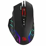 A4tech J95S Stone Black USB Gaming Maus, Optischer Sensor BC3332-S, Light Strike-Technologie, DPI: 100-8000