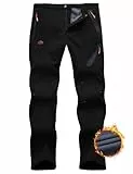 HFDWYJ Skihose Thermohose Herren Winter Softshellhose Herren wasserdichte Hose Herren Gefütterte Outdoorhose Für HerrenTrekkinghose Skifahren Hundespor Hose Wandern Und Für Viele Outdoor-Aktivitäten