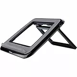 Fellowes Laptop Ständer I-Spire Quick Lift, Laptop Faltbarer tragbarer Ständer bis 17 Zoll (43,18 cm), vertikaler Laptop Ständer - schwarz