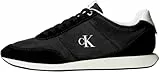 Calvin Klein Herren Runner Sneaker Retro Mix mit Logo, Schwarz (Black/Bright White), 44