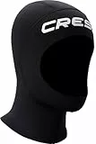 CRESSI Unisex-Adult Resilient Hood 3mm S Kopfhauben aus 3 mm dickem schwarzem, doppelt gefüttertem Neopren, S