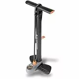 SKS GERMANY AIRCONTROL 8.0 Standpumpe (Luftpumpe für alle Ventilarten, verlängerter Schlauch, Präzisionsmanometer, angenehmer Griff, max. Druck: 8 bar/115 PSI)