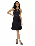 ApartFashion Damen Cocktailkleid, Crew Neck, knielanges Sommerkleid, ärmelloses Partykleid, weit ausgestellter Rock, Regular Fit, leichtes & bequemes Hochzeitskleid
