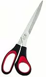 Wedo 97610 Schere (Edelstahl Soft, 10 Zoll, Softgriff 25,5 cm) schwarz/rot