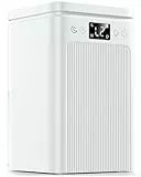 Luftentfeuchter 2.2L,Raumentfeuchter Elektrisch Tragbarer Leise,2-12H-Timer,7-Farben-Licht, Automatische Abschaltung, Dehumidifiers für Schlafzimmer, Keller, Badezimmer(Weiß)