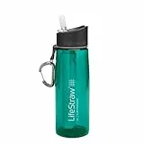 LifeStraw Go 2 - Tragbare Wasserflasche mit Integriertem 2-Stufen-Filter, 650 ml, Dunkles Türkis