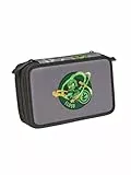SKANDO BAGS LEGO® NINJAGO® Federmäppchen Junge gefüllt Elemental Master of Energy – 3-Fach Federmappe mit 3 Fächern, Schulzubehör inklusive, 1 L, 19,5 x 6,5 x 13 cm – für Schule