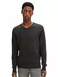 TOM TAILOR Herren Basic Strickpullover mit V-Ausschnitt