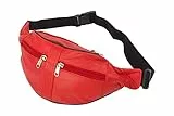 Bauchtasche/Hüfttasche Echt-Leder (rot)
