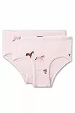 Sanetta Mädchen-Slips (Doppelpack) rosa | Hochwertige und nachhaltige Unterhose für Mädchen aus Baumwoll-Mix. Inhalt: 2er Set Unterwäsche für Mädchen