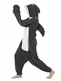 RANSUU Hai Onesie Kostüm Shark Relaxo Jumpsuit Erwachsene Pyjama Damen Herren Tier Schlafanzug Weihnachten Karneval Halloween Shayu S