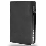 zademont Geldbörse Herren ohne Münzfach | Portmonee Herren | Slim Wallet Herren mit Kartenetui | Geldbeutel zum Verschenken | Elegante Brieftasche (Ohne Münzfach, Black)