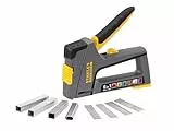 STANLEY FatMax Handtacker Tacker für Holz 6-in-1 TR75 (rückschlagsfrei, Tacker für alle Materialien, verarbeitet sechs verschiedenen Klammer/Nägel/Stifte) FMHT6-70868