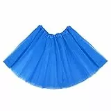 Yolev Damen Tutu Tüllrock 1950er Jahre Vintage Tütü Damen Erwachsener Tutu Rock Halloween Weihnachten Festliches Partykostüm (Blau)