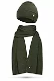 NYTTED® Merino Mütze Schal Set Damen & Herren | Made in Germany | 100% feinster Merinowolle | Kuschelig weiches & warmes Mütze und Schal Set Damen/Herren | Schal und Mütze Set Damen/Herren