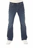 Lee Jeans Herren Stretch Bootcut Denver Jeanshose Hose Denim w33, Farbe: Dark Westwater, Größe: 33W / 34L