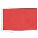AZ FLAG - Flagge Einfarbig Rot - 45x30 cm Mit Kordel - Einfarbig Fahne 30 x 45 Cm - Flaggen