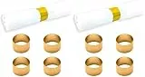 Echtwerk Serviettenring-Set aus Edelstahl, Kreis-Design, Serviettenhalter, Serviettenschnallen, Universal, Tischdekoration für Hochzeiten, Ø 4 cm, Gold-Edition, 4 teilig (Packung mit 2)