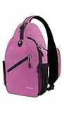 MAYLISACC Sling Rucksack, Crossbody-Tasche, leichter Schulterrucksack, Brusttasche, Wander-Tagestasche, Purple-b, Medium, Sportlich