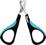 Candure Profi Krallenschere für Hunde und Katzen mit Nagelfeile Edelstahl Krallenzange Hohe Qualität Krallenpflege Schneider für Haustiere Nagelknipser groß Mit Sicherheitsschutz (Klein (XS), Blau)