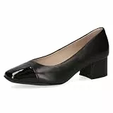 CAPRICE Damen Pumps Kleiner Absatz Elegant, Schwarz (Black Comb), 39 EU