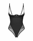 Obsessive Stelisa Crotchless Ouvert-Body Black L/XL