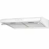 Bomann® Dunstabzugshaube 60cm Unterbau | Umluft und Abluft | inkl. Filter und Befestigungsmaterial | Energieklasse C | LED-Beleuchtung | Abzugshaube 205 m³/h Dunstabzug | 3 Stufen | DU 623.3 weiß