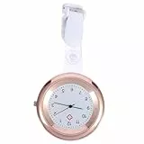 Hemobllo Schwesternuhr mit Clip, 9x4,5 cm Aluminium Analog Quarz, wasserdicht für Pflege & Arzt, Taschenuhr für Krankenschwestern, Ärzte, Geschenk
