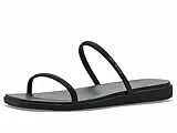 Crocs Miami Damen-Sandalen mit zwei Riemen, flach, Schwarz, 39 EU, Schwarz, 38/39 EU