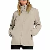 KOG Regenjacke Damen Wasserdicht Fahrradjacke Dünne Regenmantel Einfarbig Kleidung Frau Übergangsjacke Winter Winterjacke Oversized Zipper Jacke Teenager Mädchen Windbreaker Khaki M