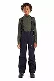 killtec Jungen Skihose mit abzippbarem Latz und Kantenschutz Boys Skihose 242, dunkelnavy, 176, 43401-000