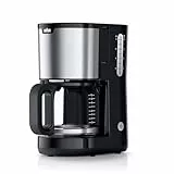 Braun PurShine KF 1500 BK Kaffeemaschine - Filterkaffeemaschine mit Glaskanne für bis zu 10 Tassen, OptiBrew-System, Automatische Abschaltung, 1000 Watt, Schwarz