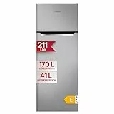 Amica Kühl‑Gefrierkombination freistehend 211 l FrostControl LED Beleuchtung 144 x 54 x 55 cm – Kühl Gefrierkombination Edelstahloptik